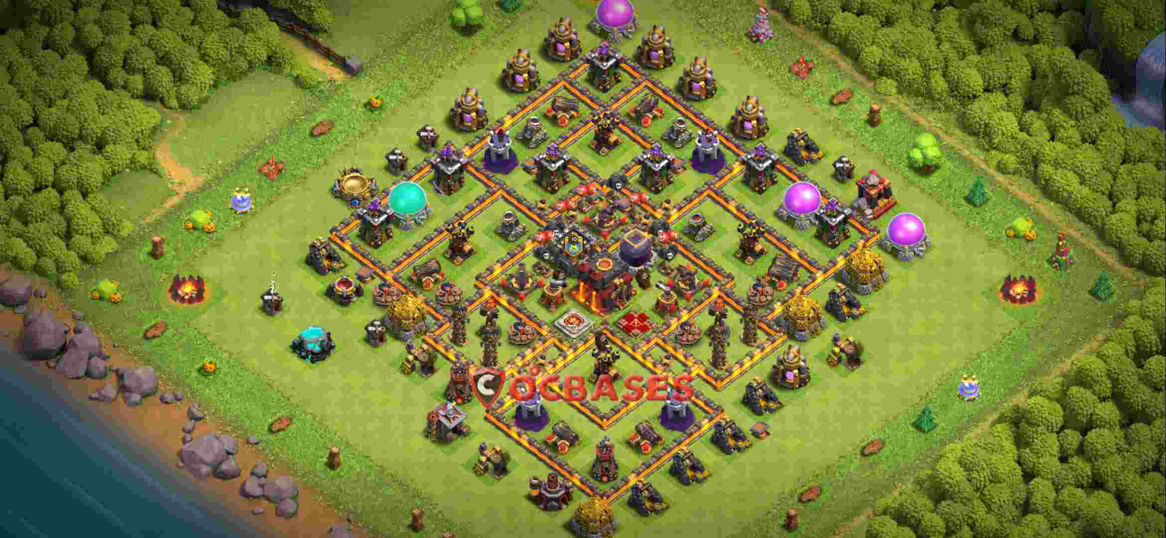Town Hall 10 Base – Layout id: kmyuf base layout
