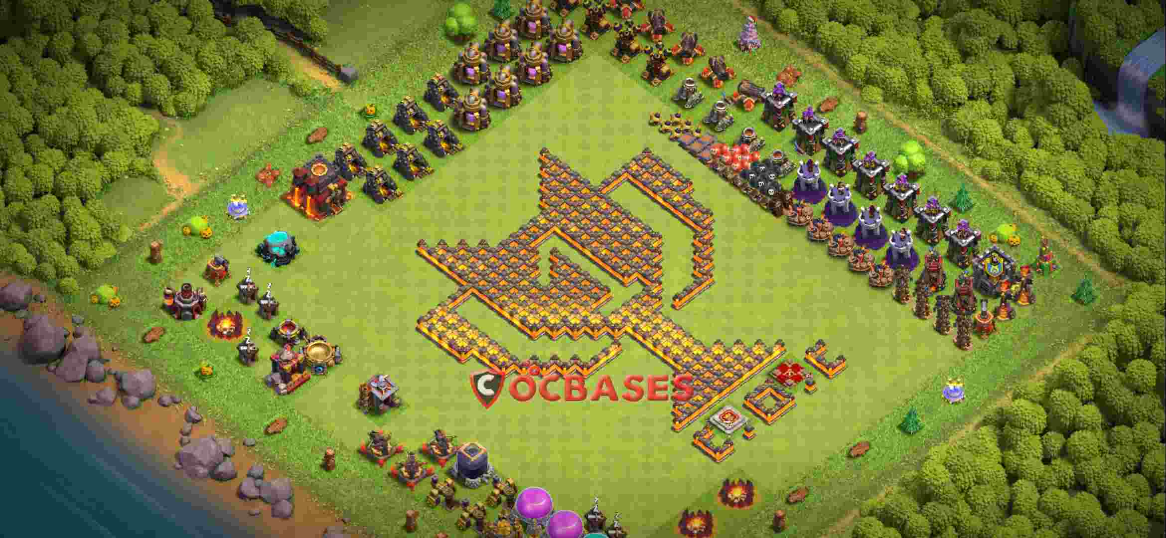 Town Hall 10 Base – Layout id: kmzmj base layout