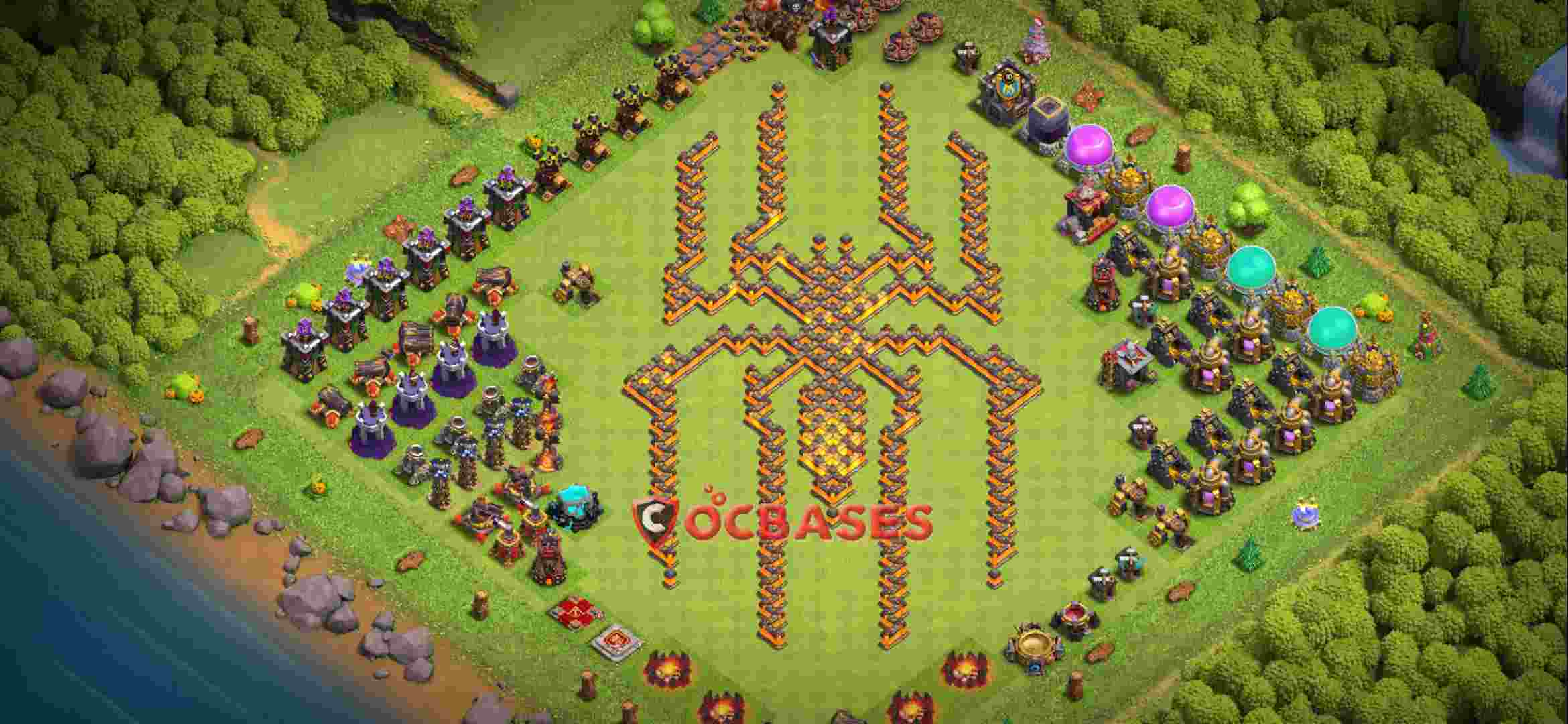 Town Hall 10 Base – Layout id: mnr8o base layout