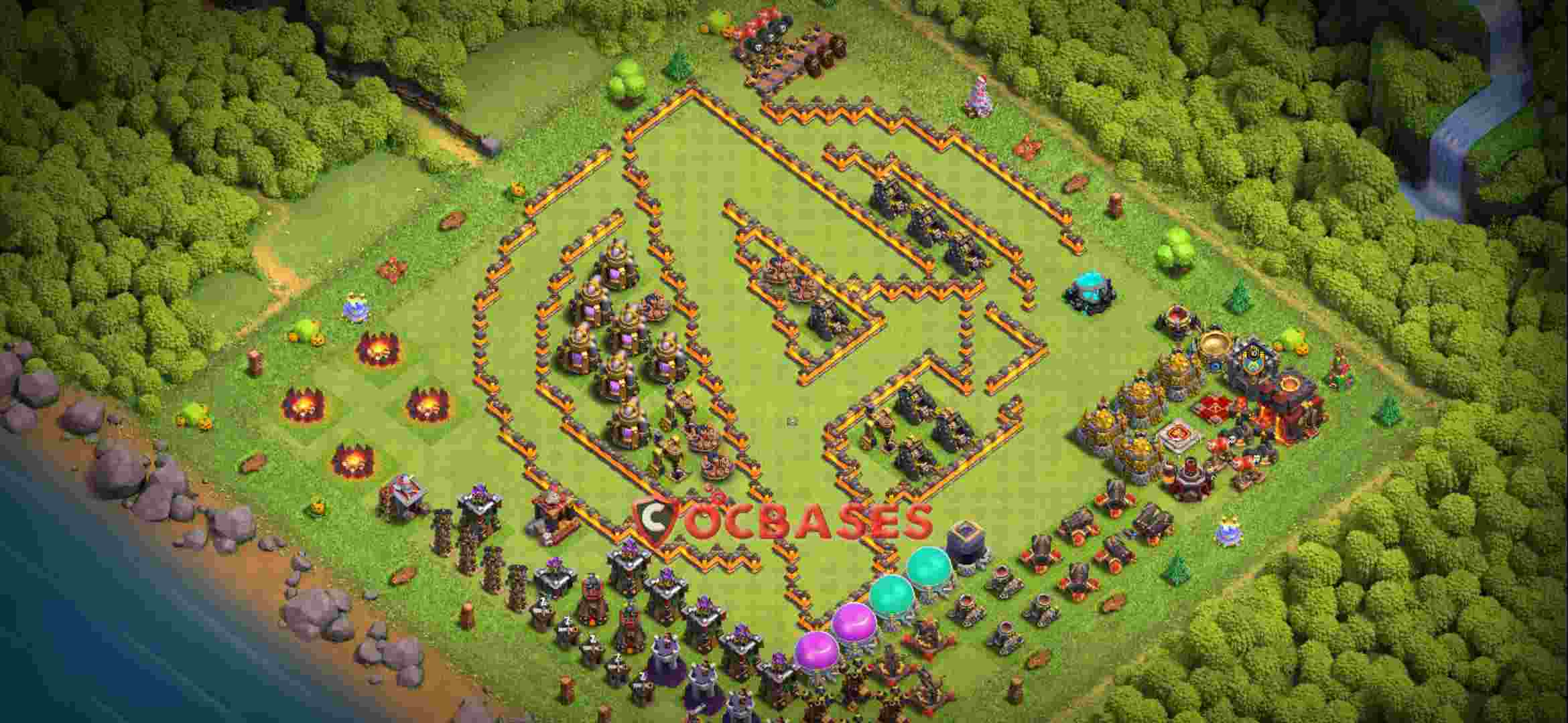 Town Hall 10 Base – Layout id: d1x74 base layout