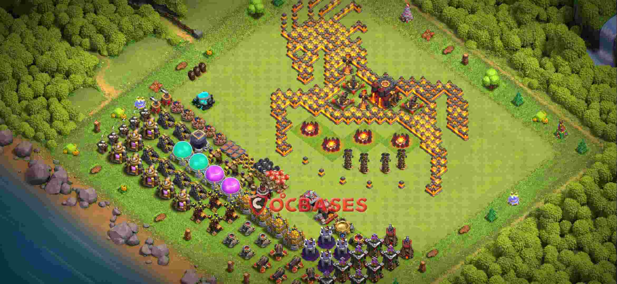 Town Hall 10 Base – Layout id: g7m78 base layout