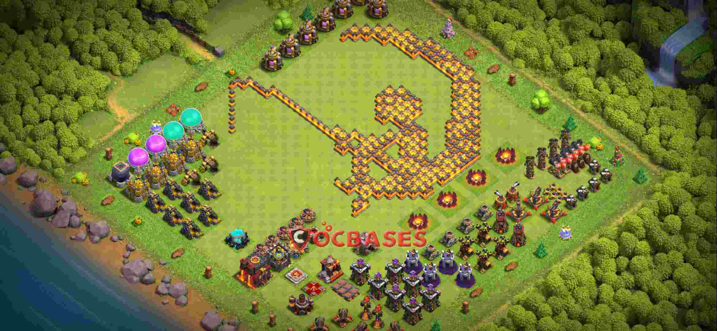 Town Hall 10 Base – Layout id: 5euu0 base layout