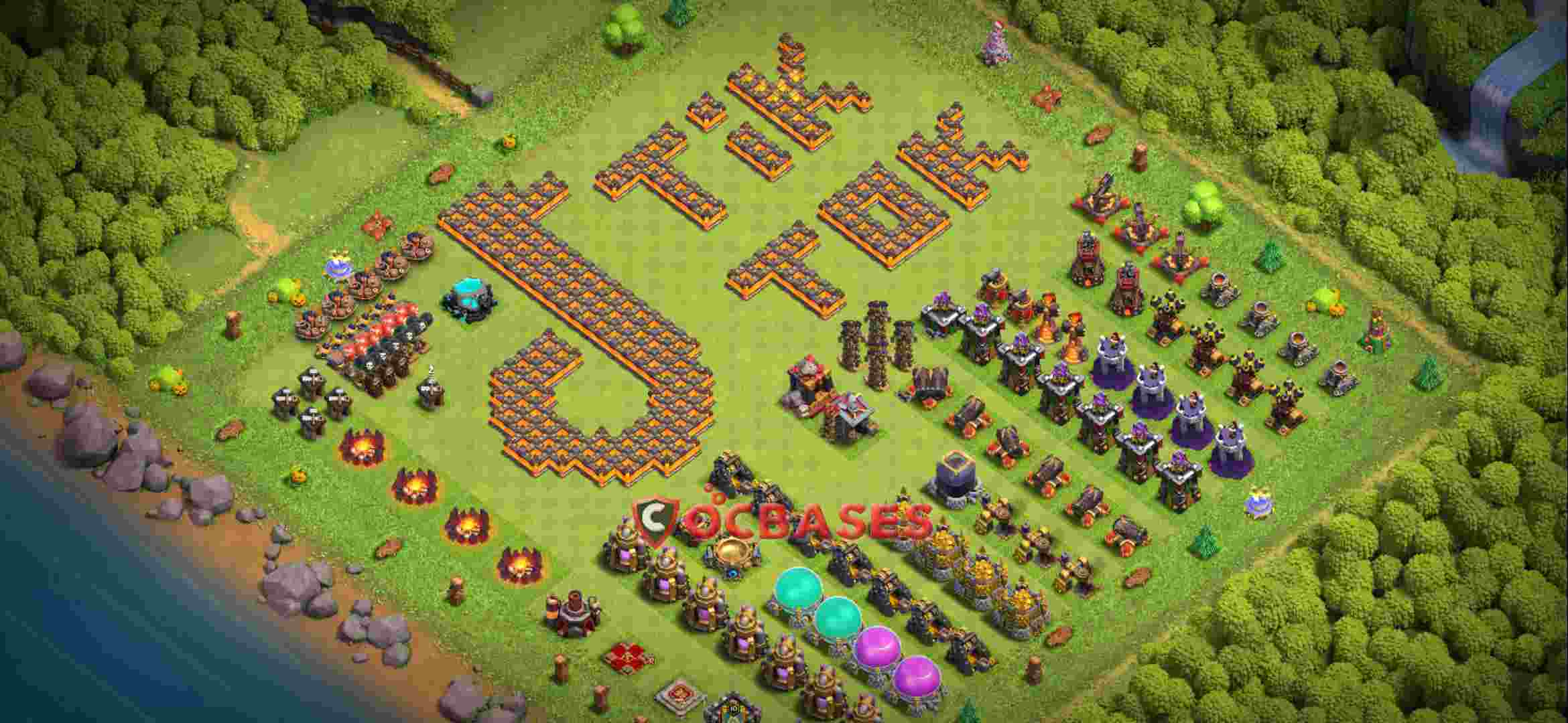 Town Hall 10 Base – Layout id: 2hfrw base layout