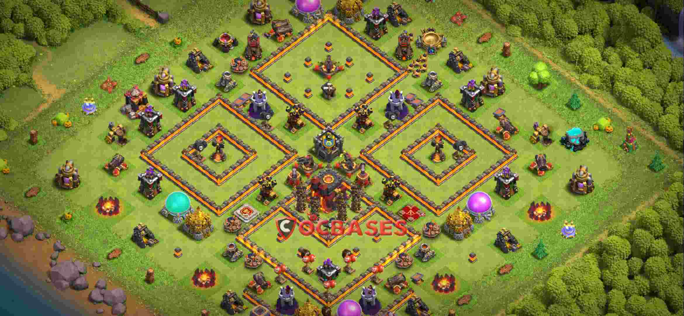 Town Hall 10 Base – Layout id: exb97 base layout