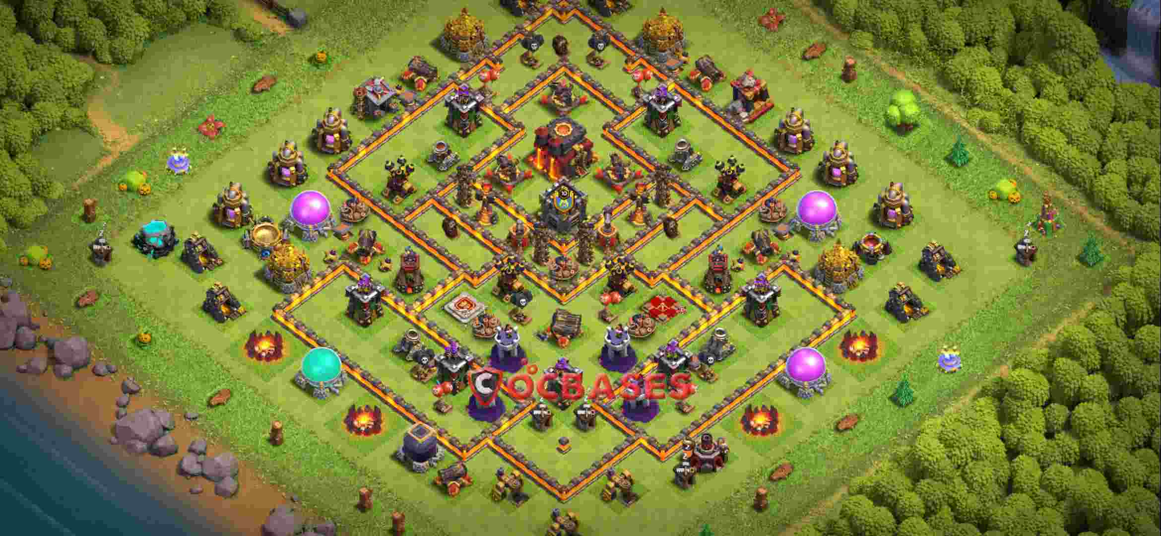 Town Hall 10 Base – Layout id: dhanl base layout