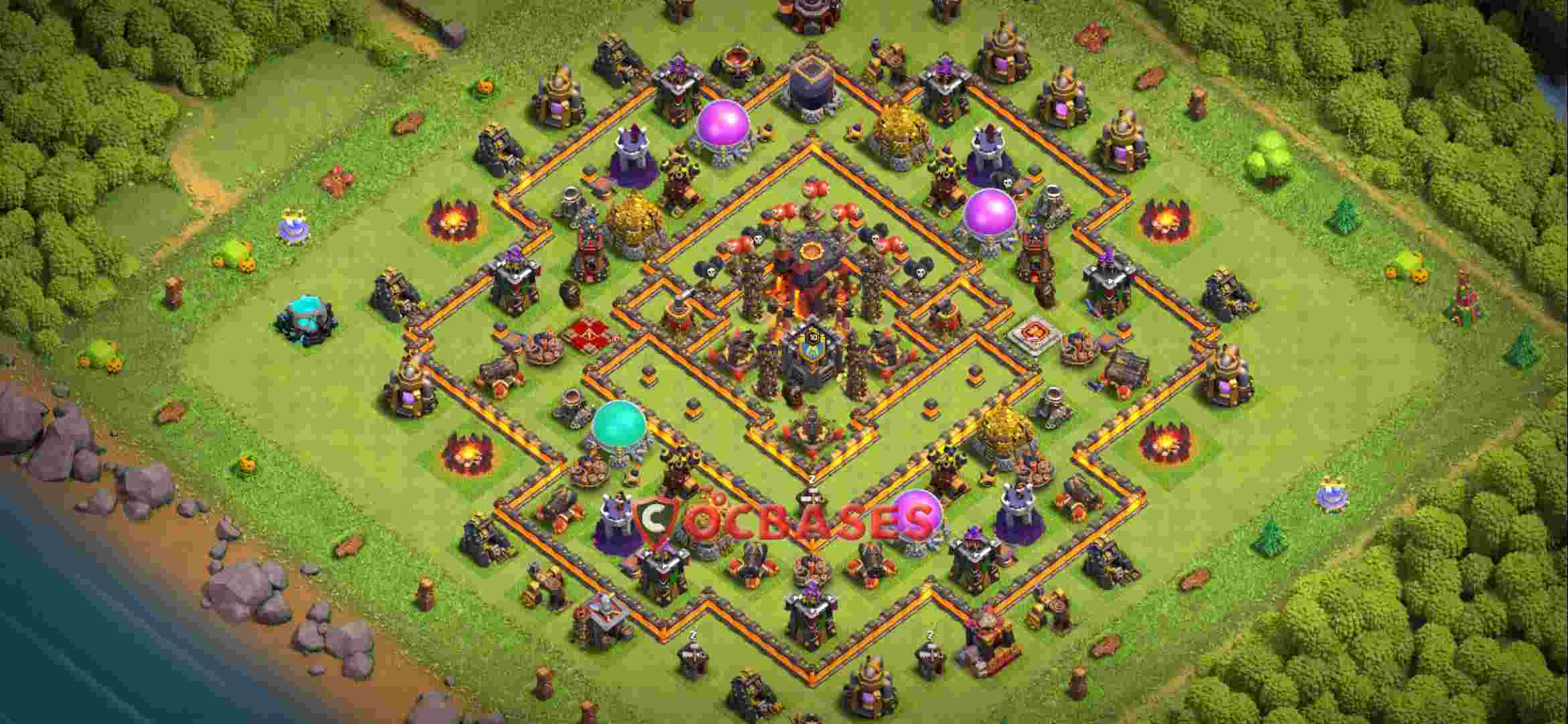 Town Hall 10 Base – Layout id: 6zcip base layout