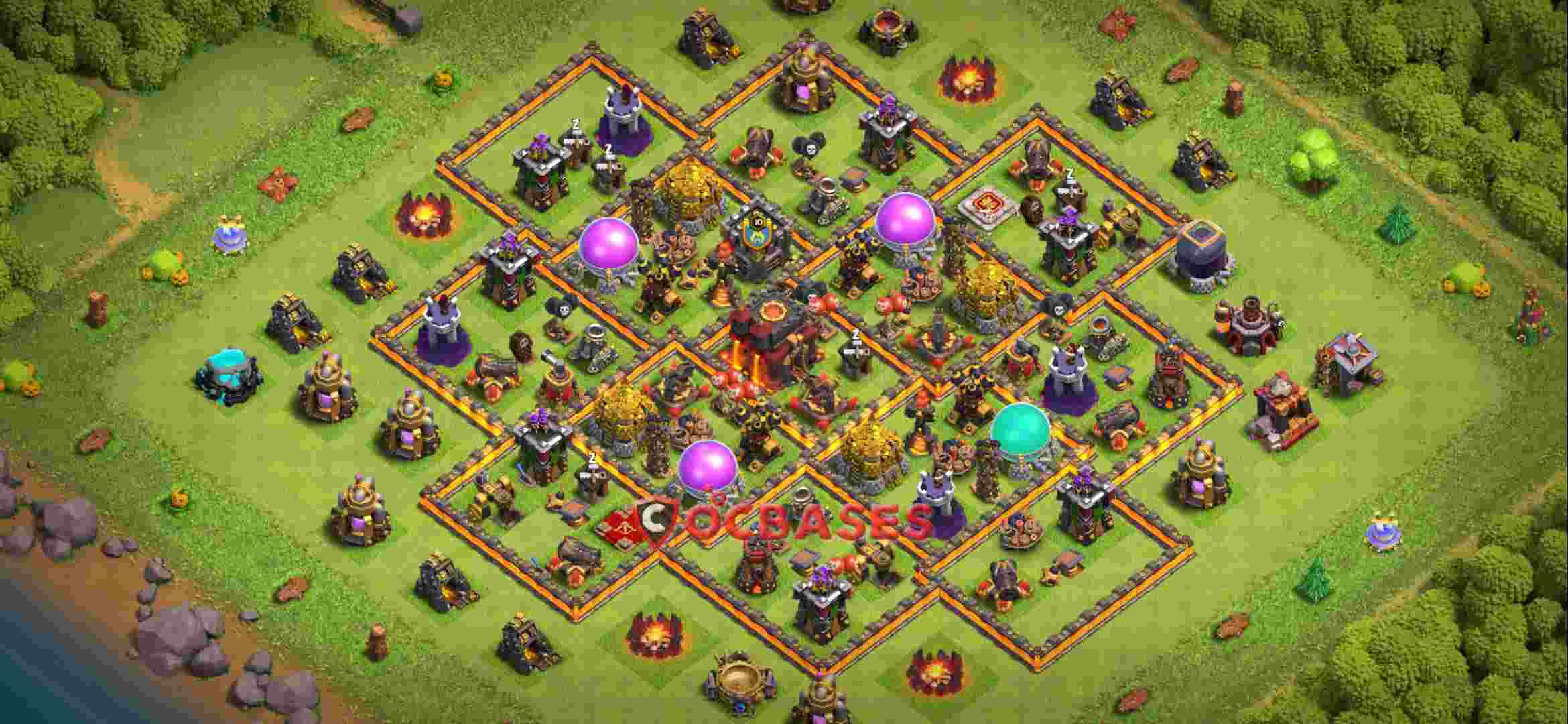 Town Hall 10 Base – Layout id: qjn6d base layout