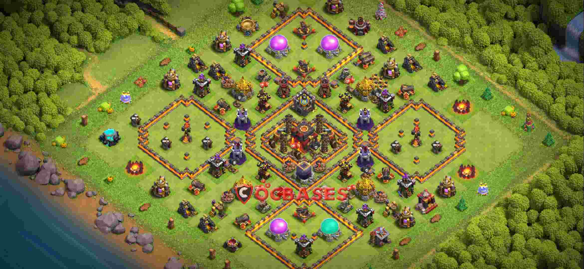 Town Hall 10 Base – Layout id: ekno3 base layout