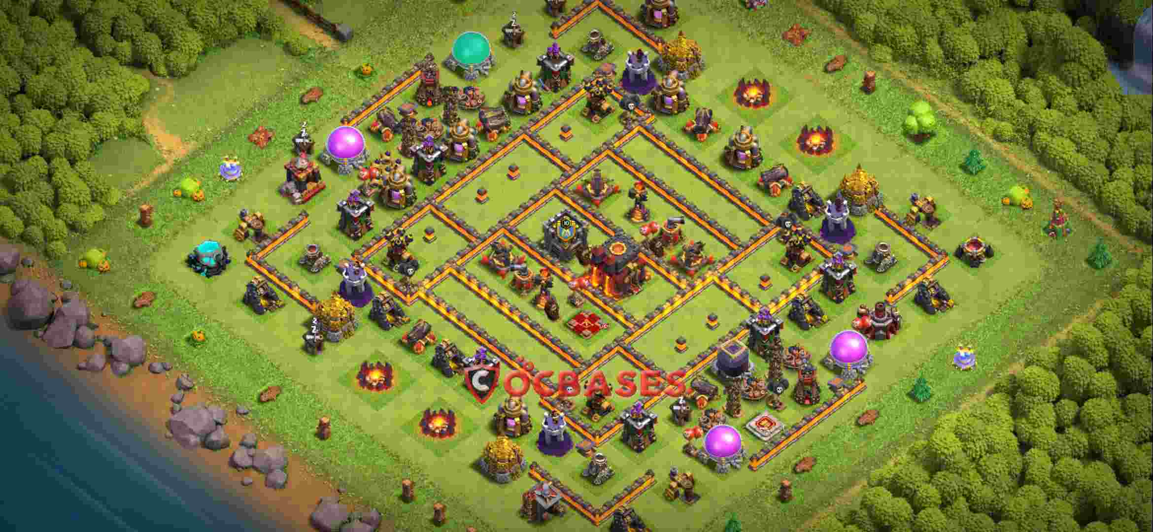 Town Hall 10 Base – Layout id: l23z9 base layout