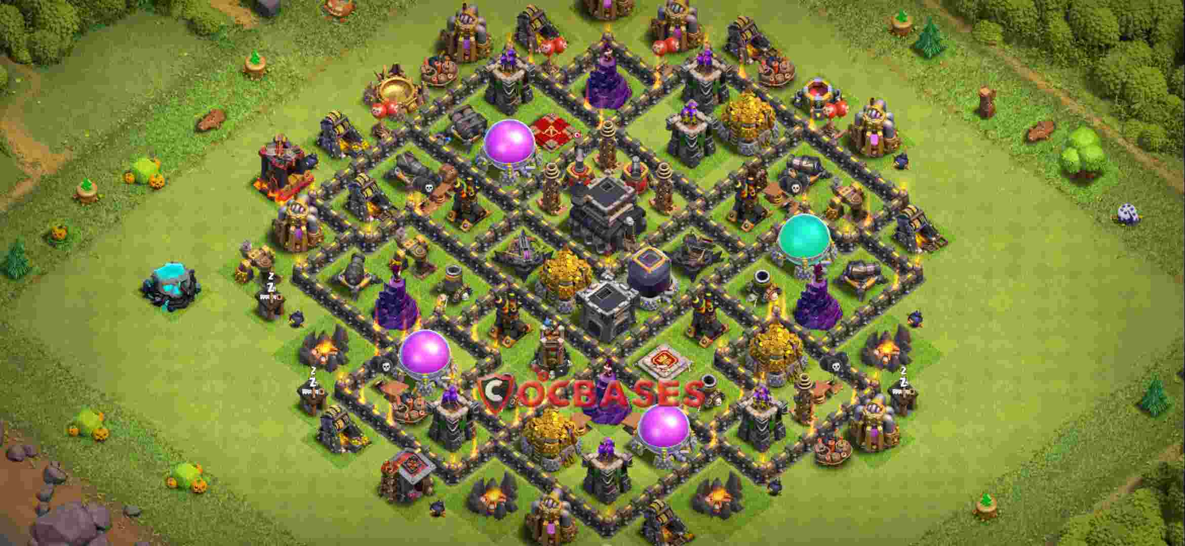 Town Hall 9 Base – Layout id: xwg8z base layout