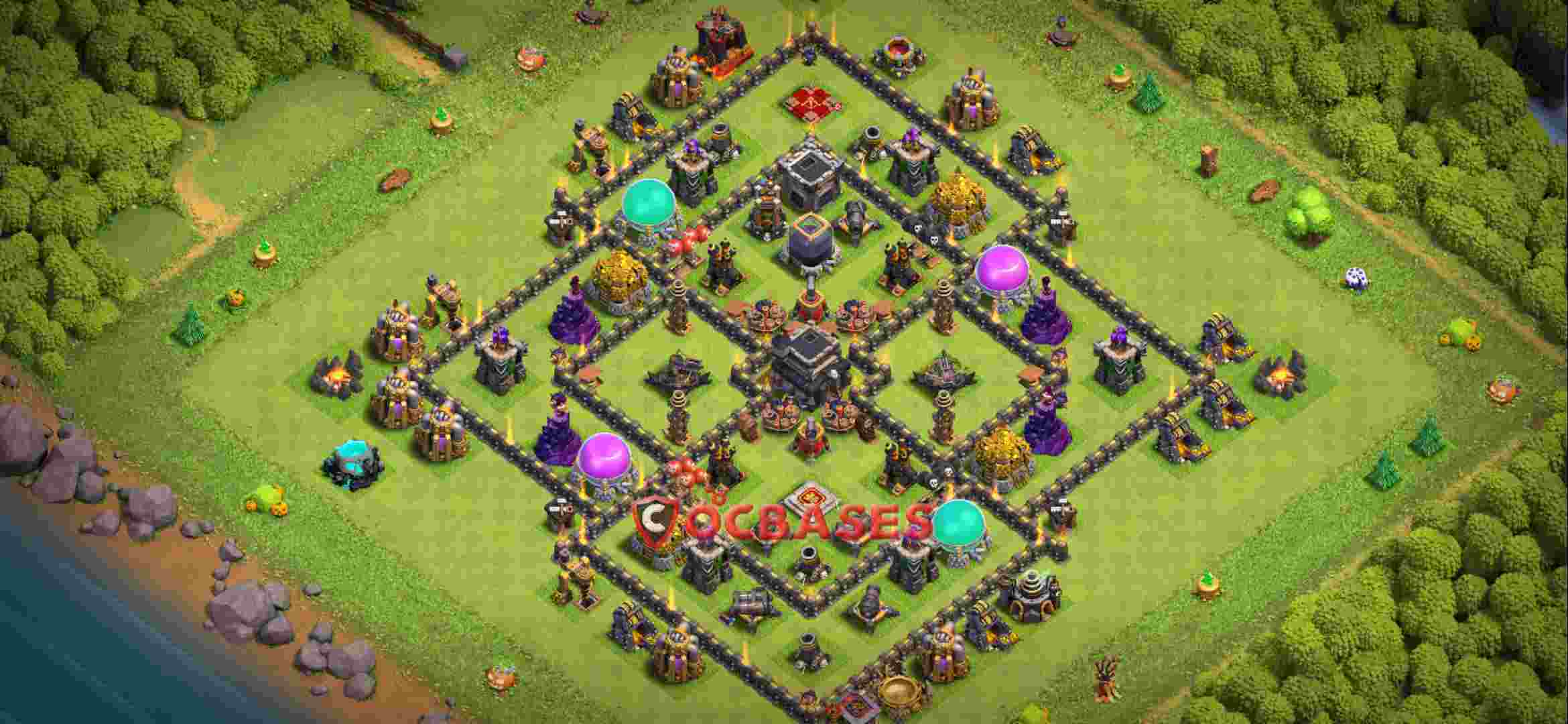 Town Hall 9 Base – Layout id: c6chs base layout