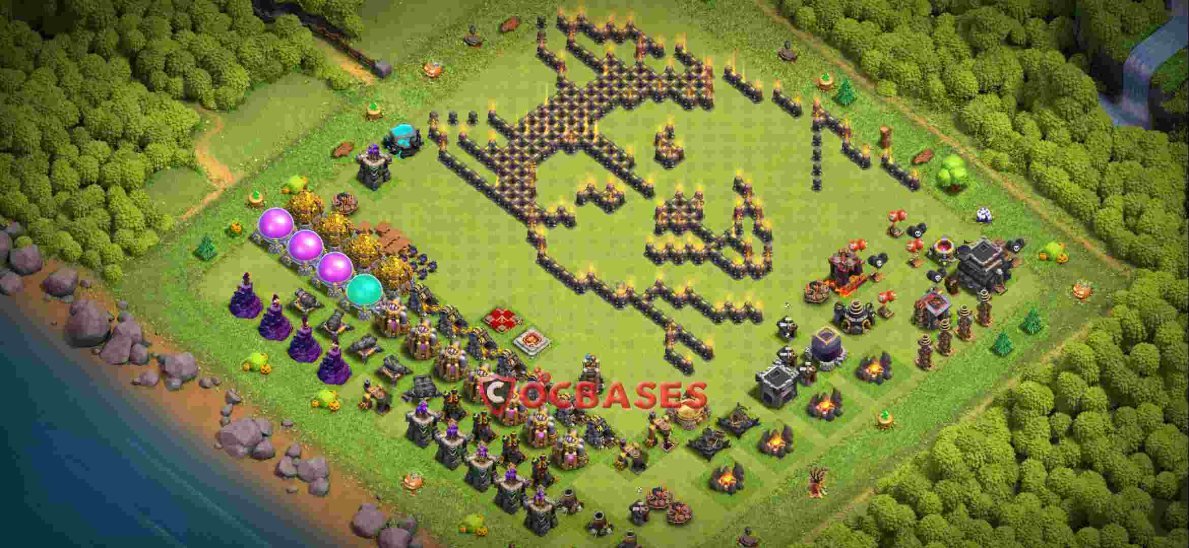 Town Hall 9 Base – Layout id: ioj1o base layout