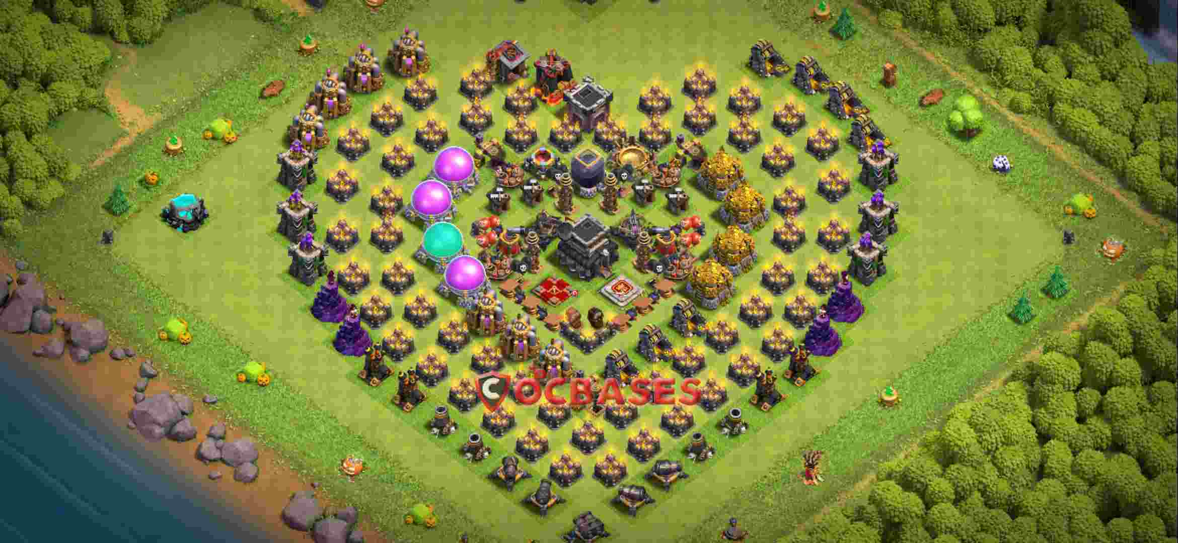 Town Hall 9 Base – Layout id: rd3j6 base layout