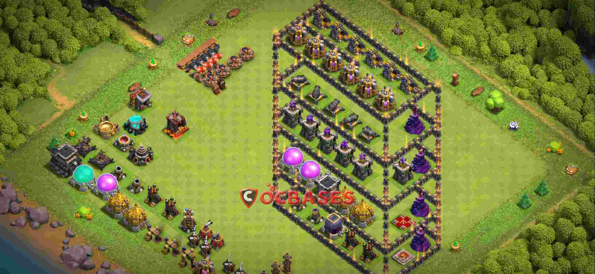 Town Hall 9 Base – Layout id: vh762 base layout