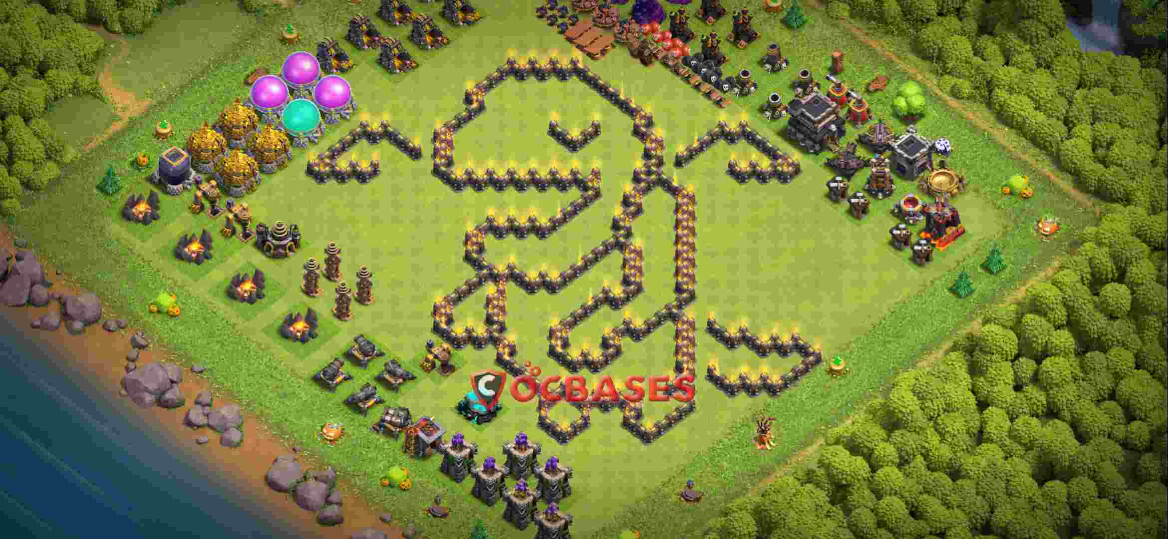 Town Hall 9 Base – Layout id: kuaub base layout