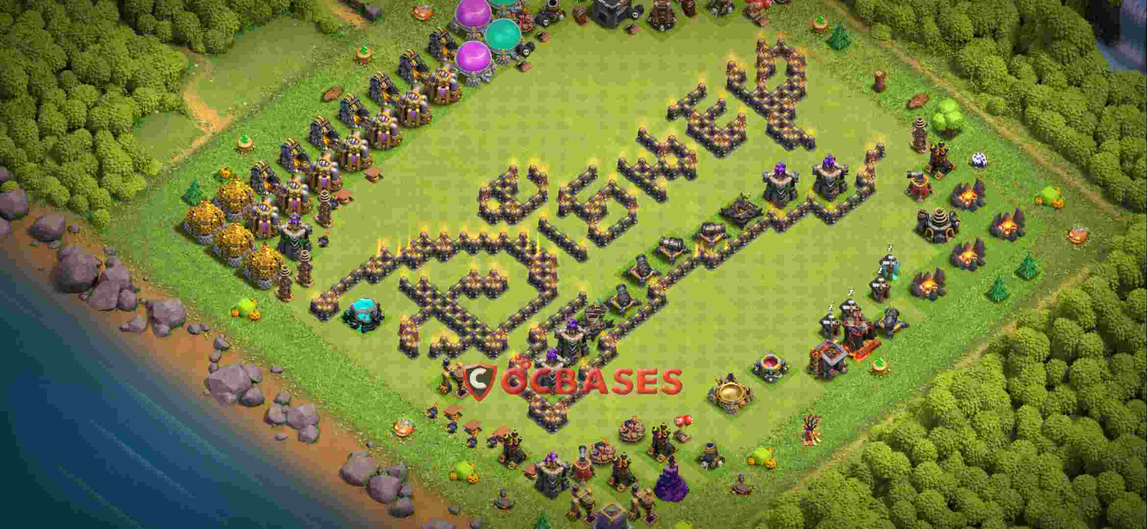 Town Hall 9 Base – Layout id: 5q4s1 base layout
