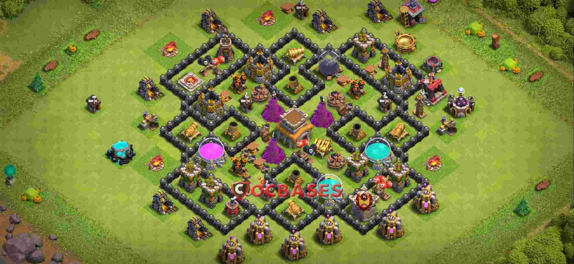 Town Hall 8 Base – Layout id: rpexa base layout