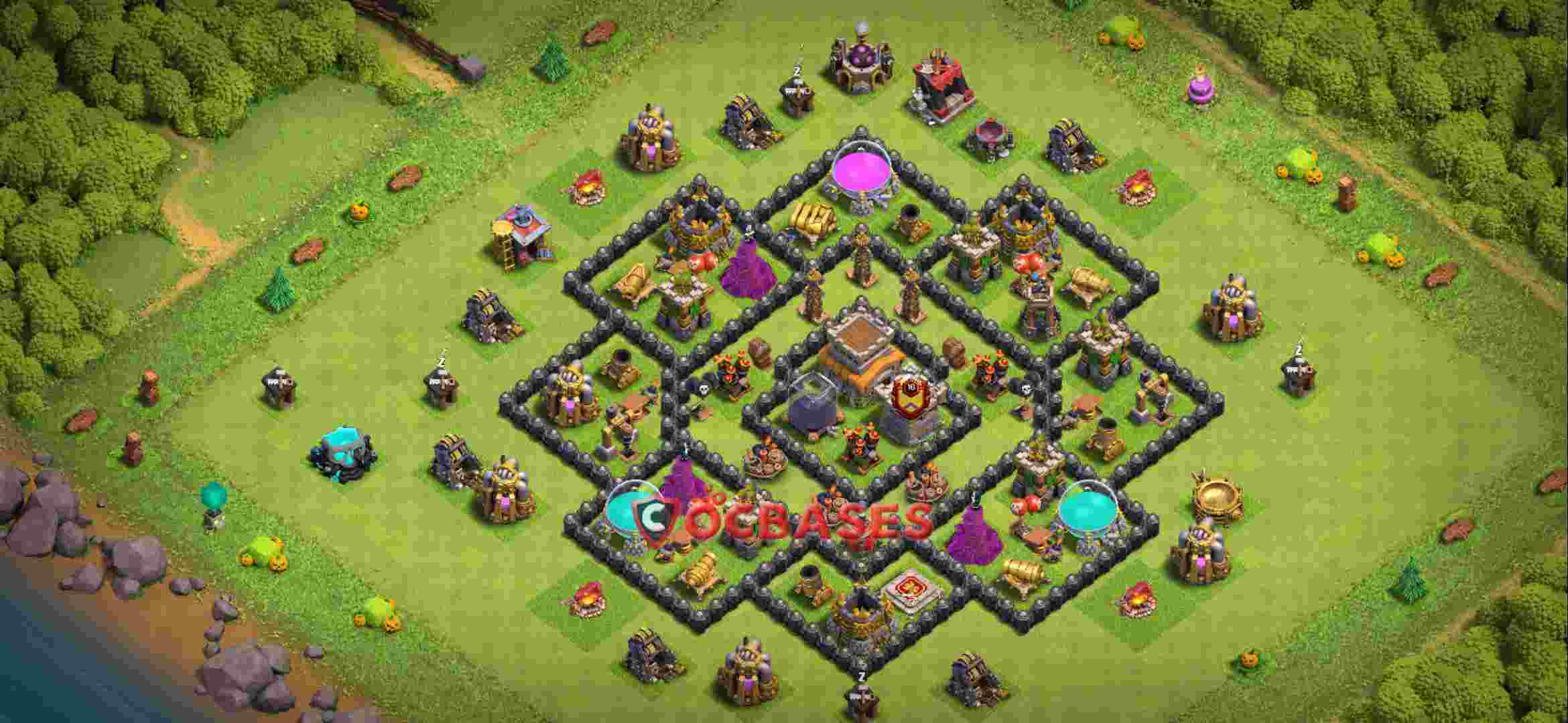 Town Hall 8 Base – Layout id: ailb1 base layout