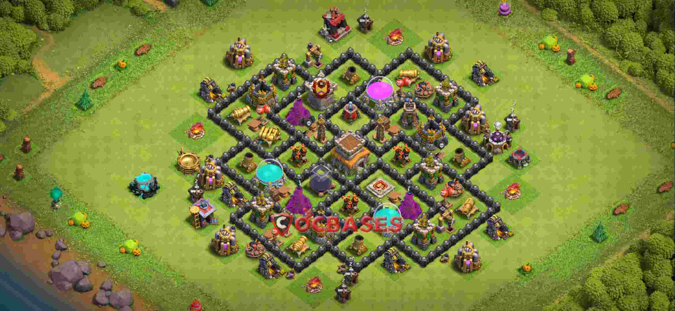 Town Hall 8 Base – Layout id: dew1j base layout