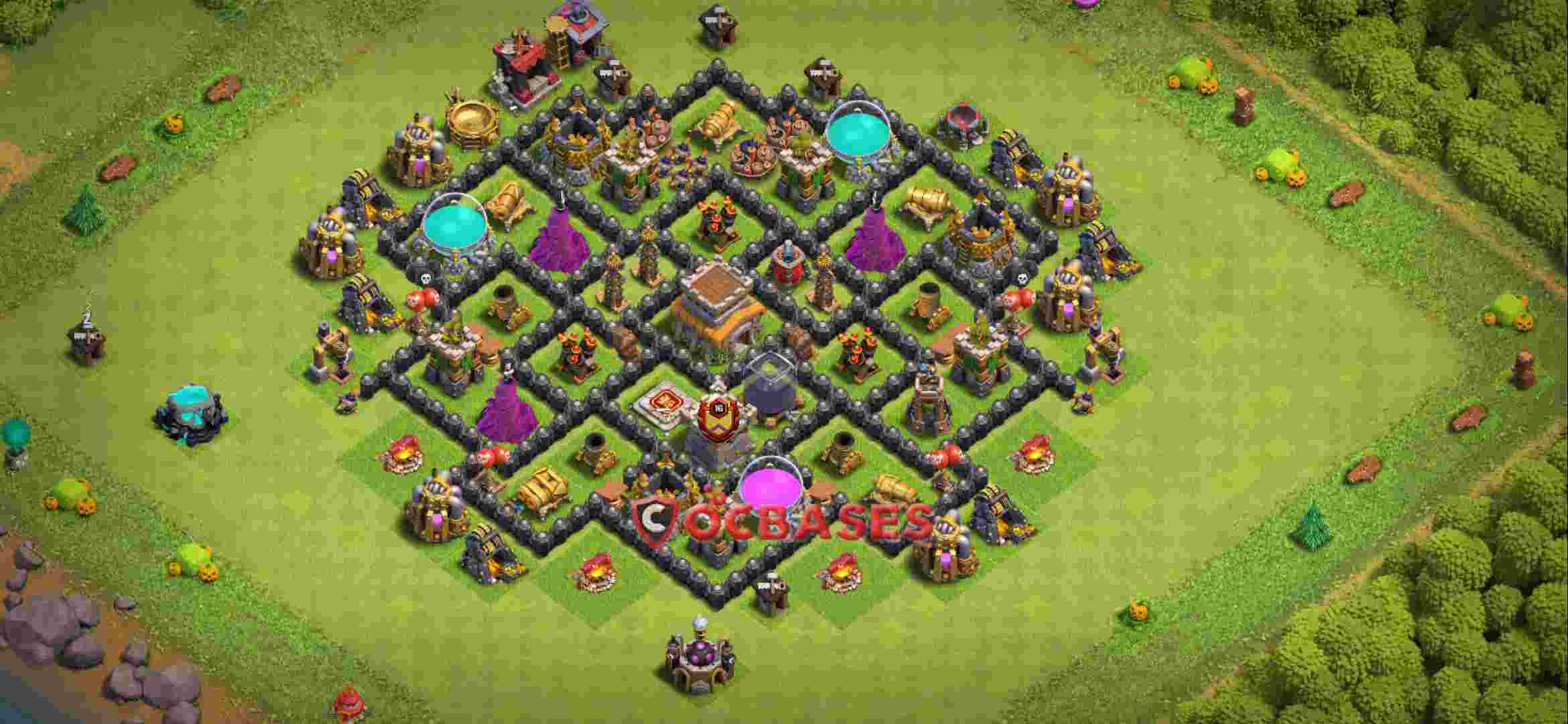 Town Hall 8 Base – Layout id: rzz2w base layout