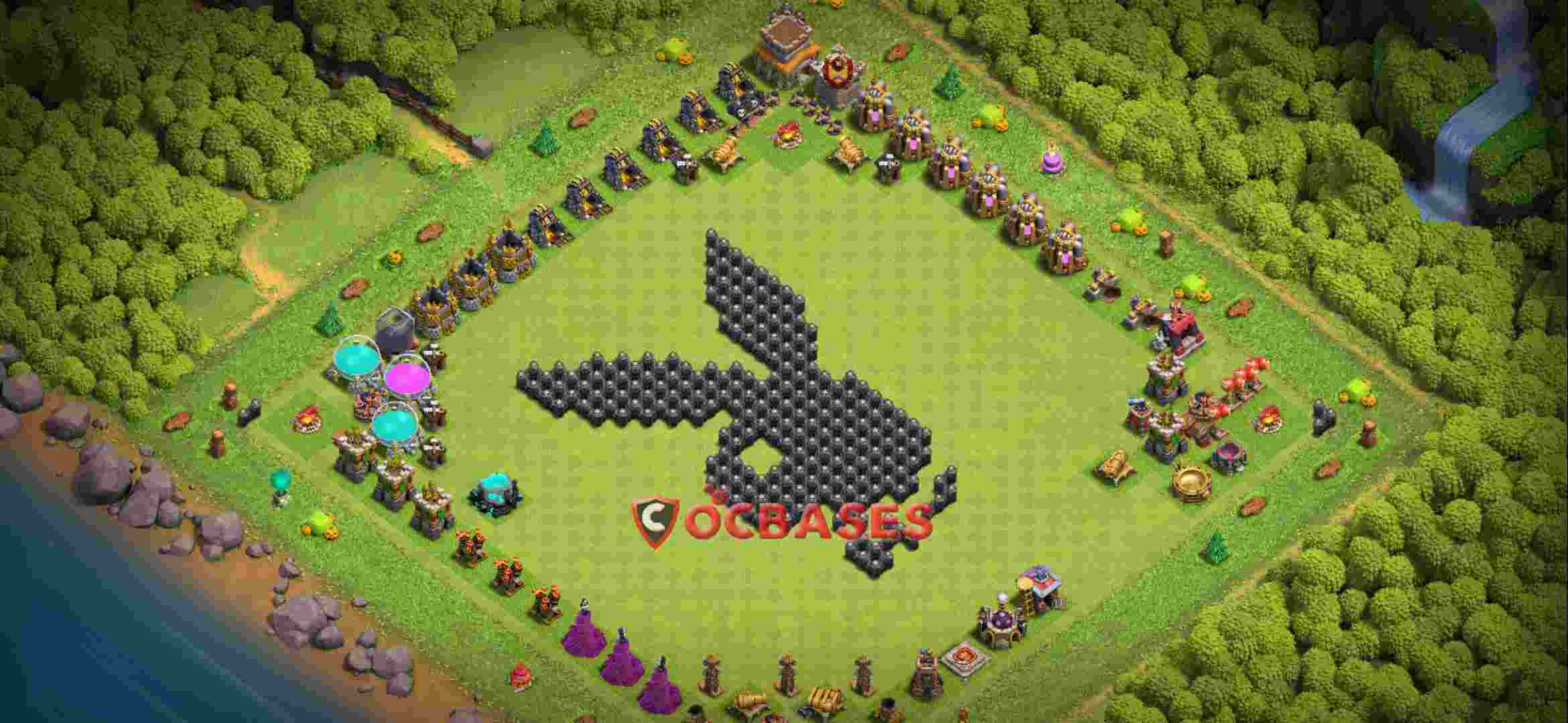 Town Hall 8 Base – Layout id: yzcd1 base layout