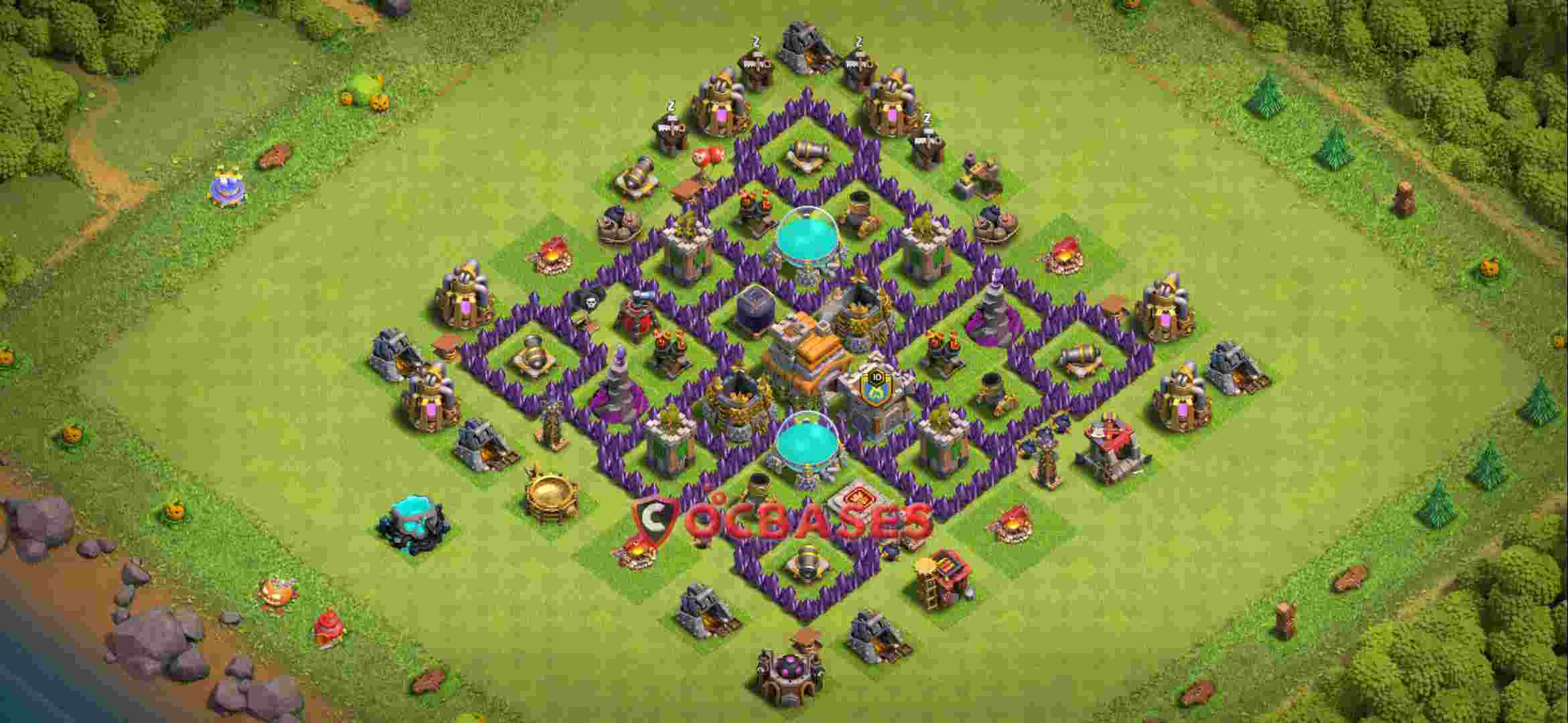 Town Hall 7 Base – Layout id: 75nm4 base layout
