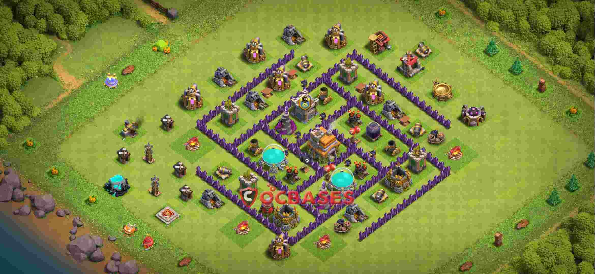 Town Hall 7 Base – Layout id: 3d6w9 base layout