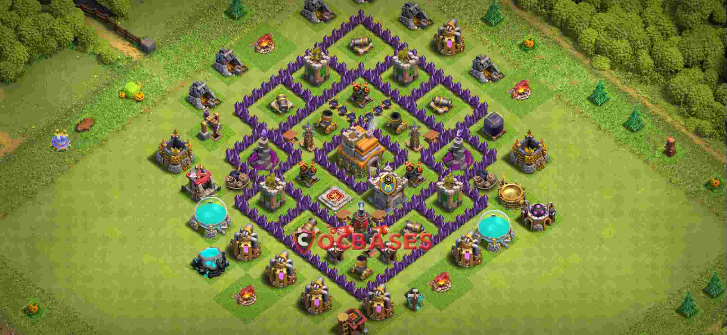 Town Hall 7 Base – Layout id: 4fwtg base layout