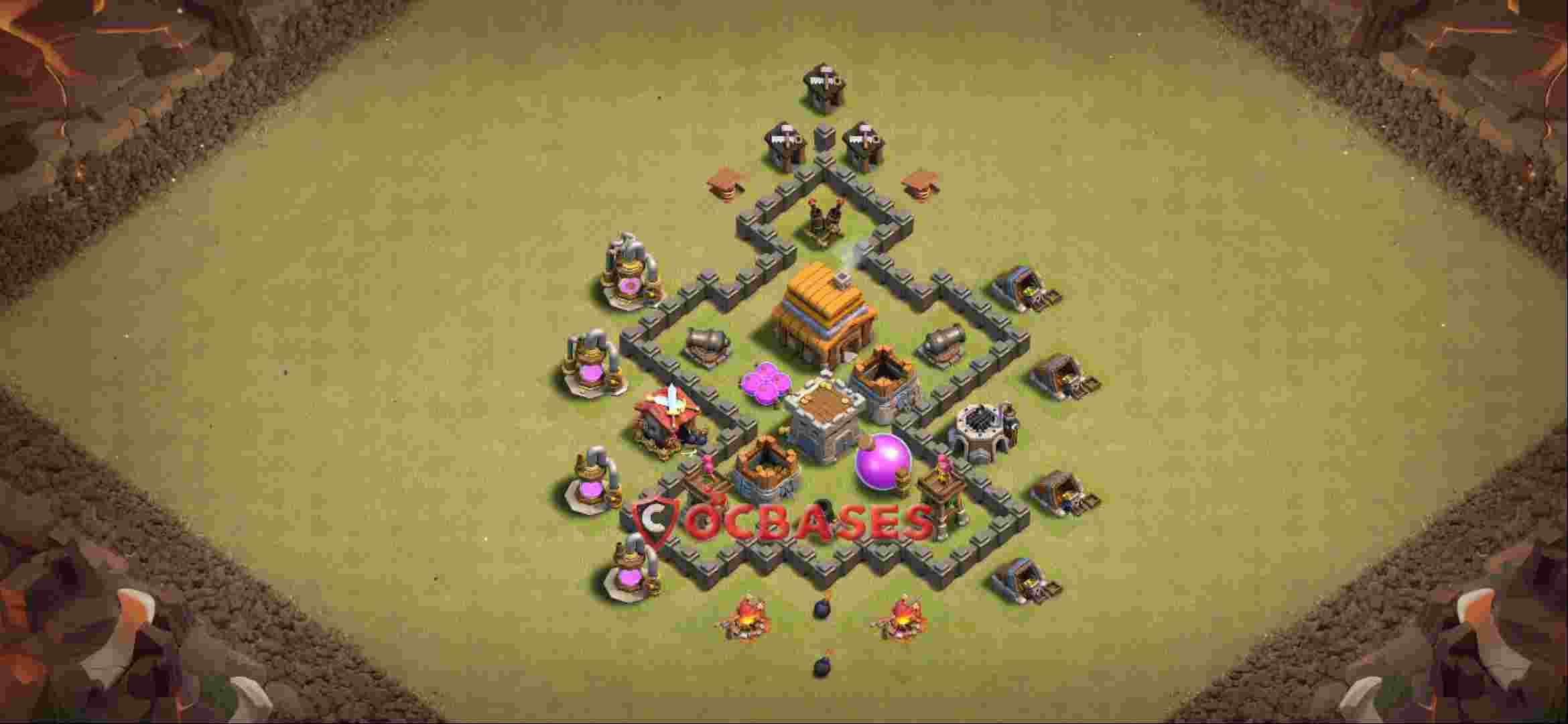 Town Hall 4 Base -war – Layout id: 70hjo base layout