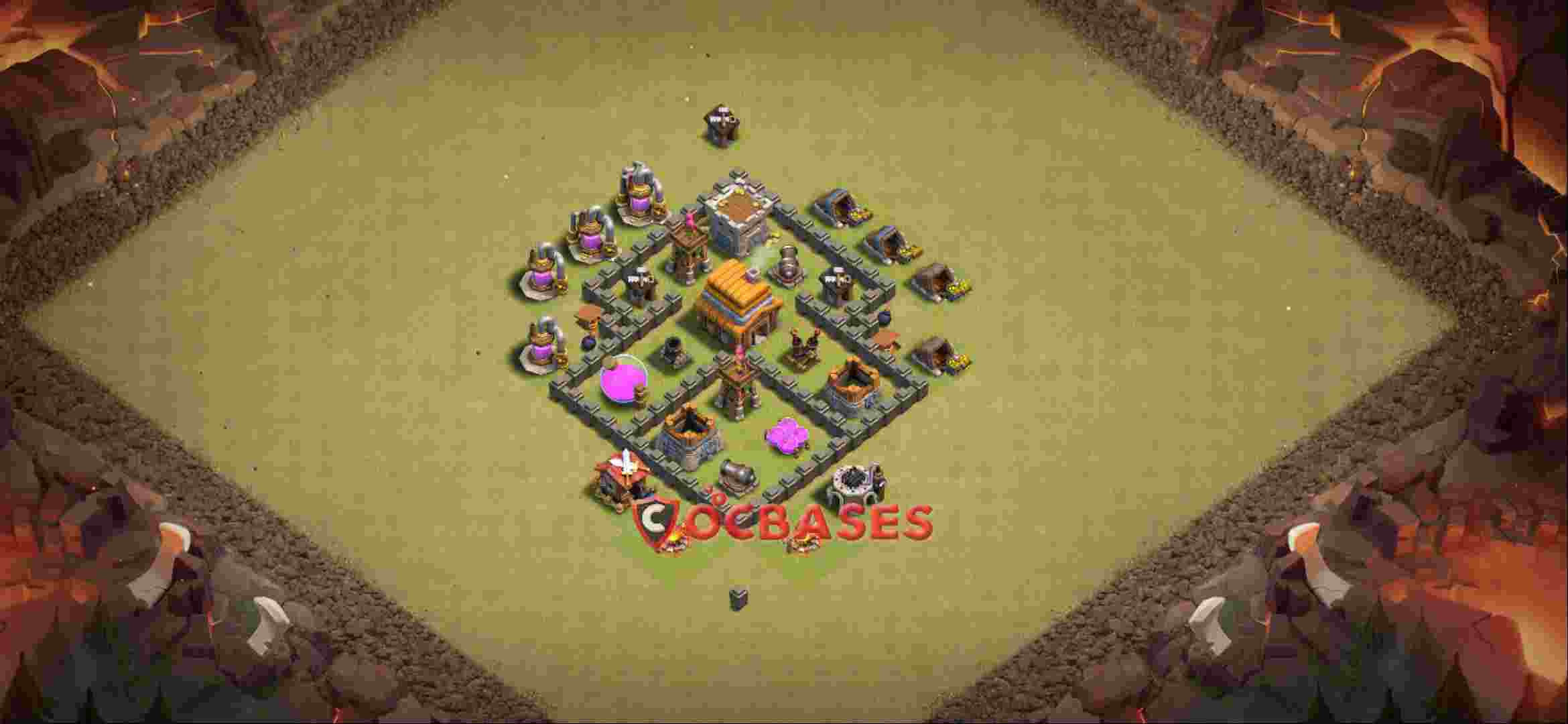 Town Hall 4 Base -war – Layout id: kmtwm base layout