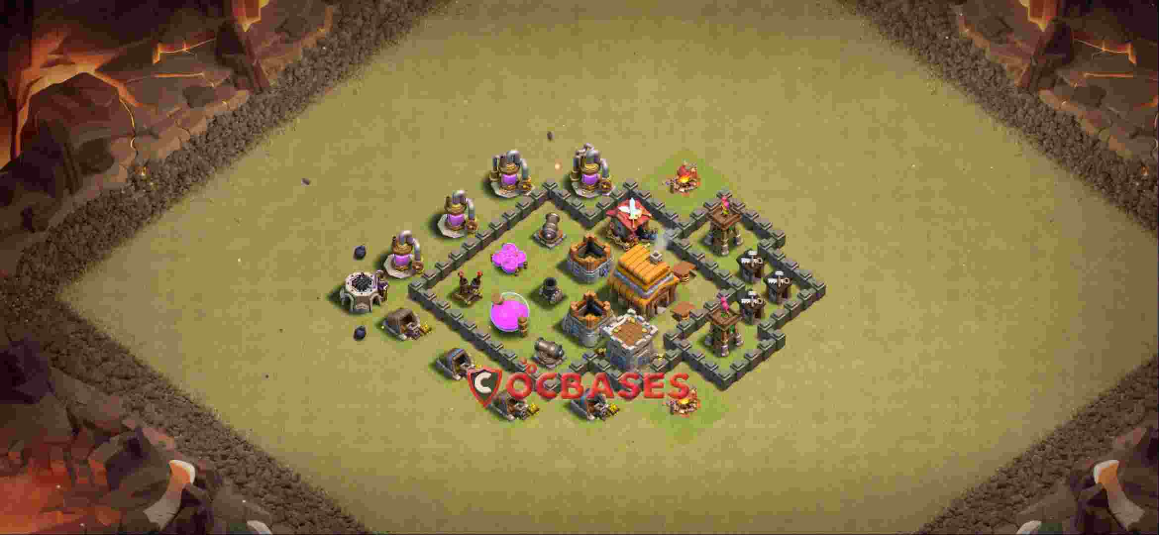 Town Hall 4 Base -war – Layout id: kh80m base layout
