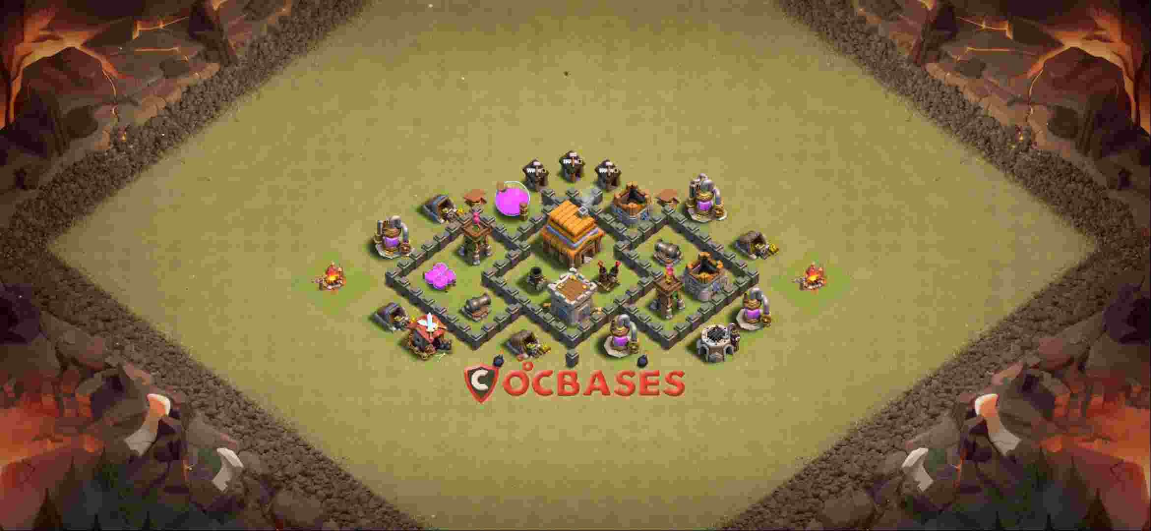 Town Hall 4 Base -war – Layout id: xukzm base layout