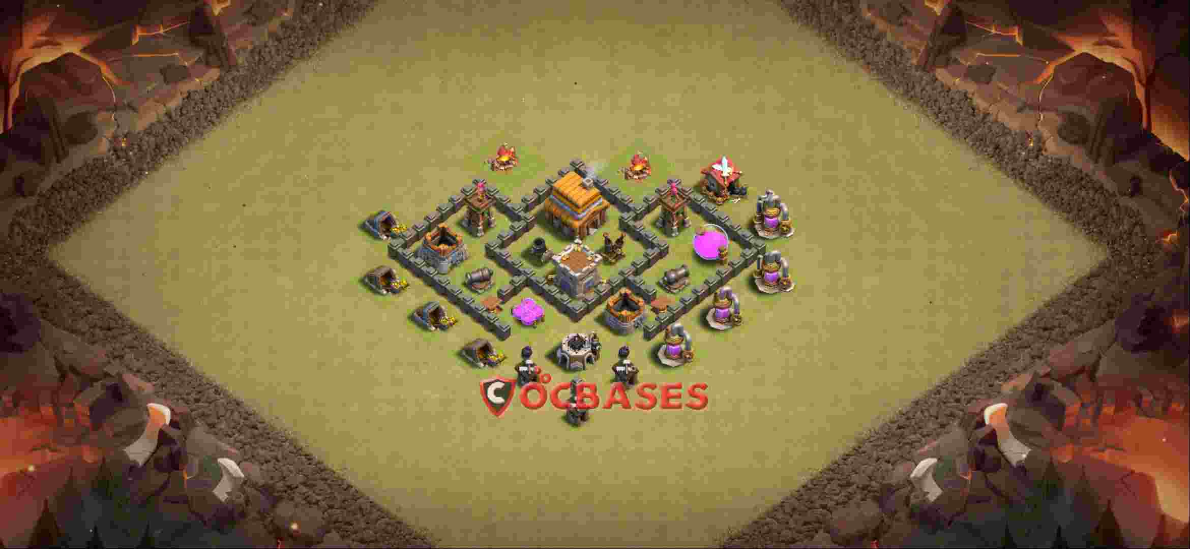 Town Hall 4 Base – Layout id: c5qxy base layout