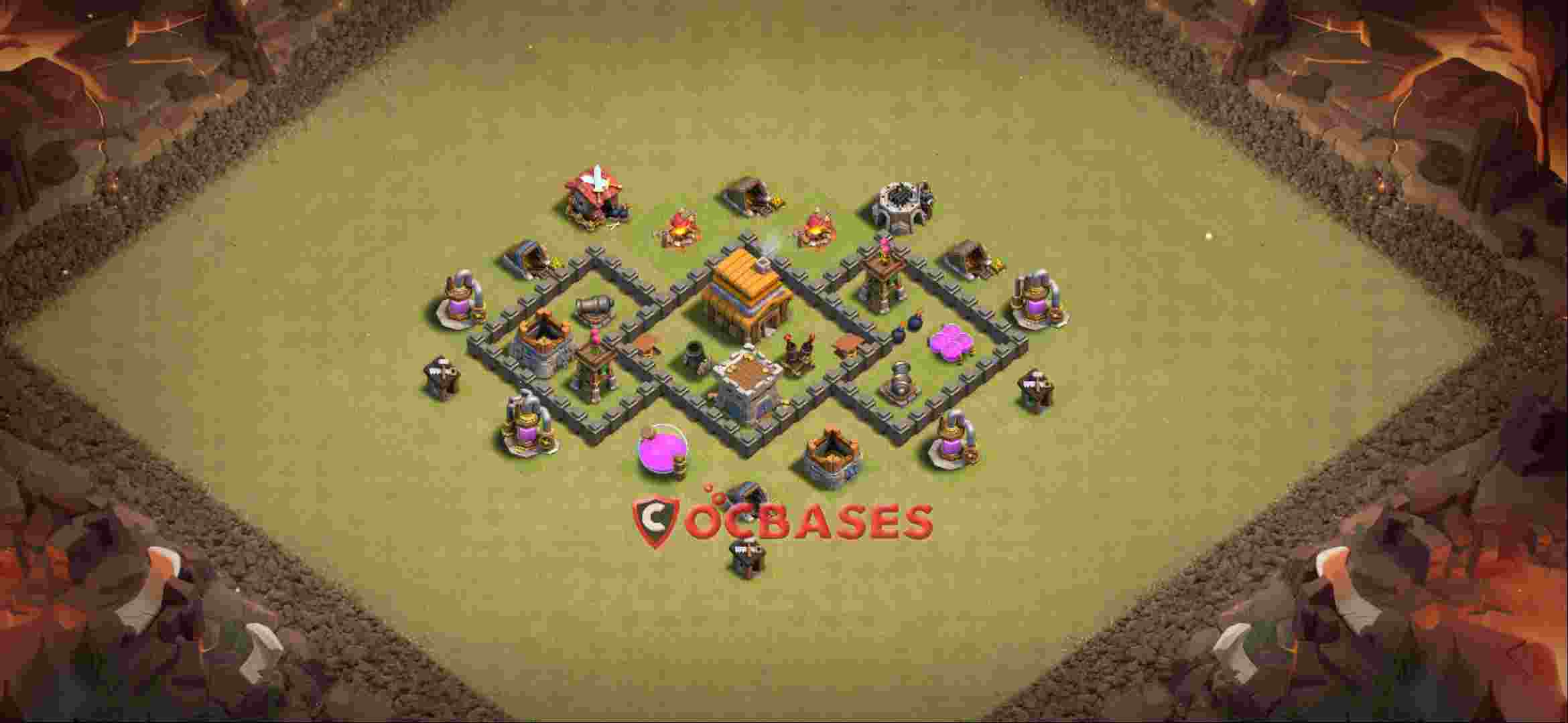 Town Hall 4 Base – Layout id: w2cjk base layout