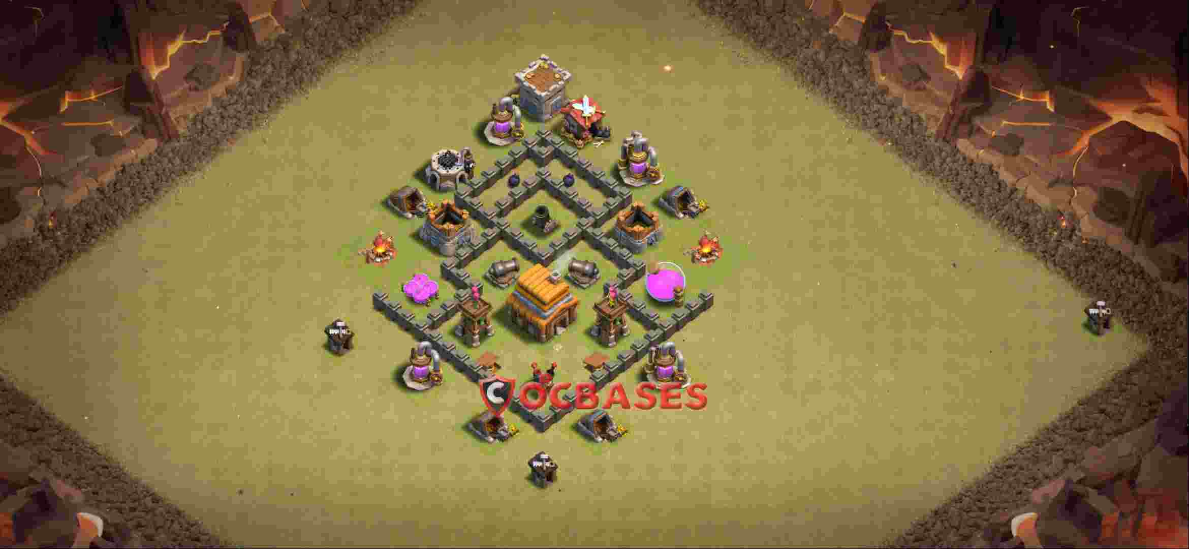 Town Hall 4 Base – Layout id: rrnyh base layout