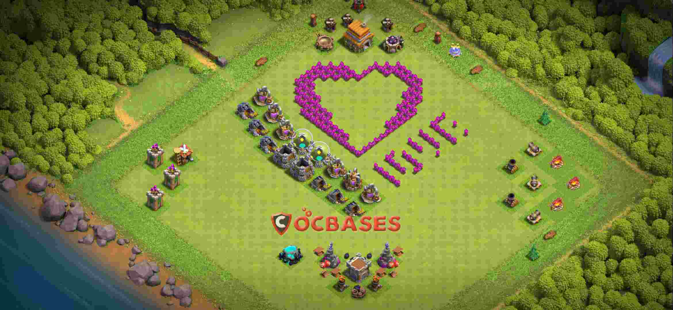 Town Hall 6 Base – Layout id: r4lsg base layout