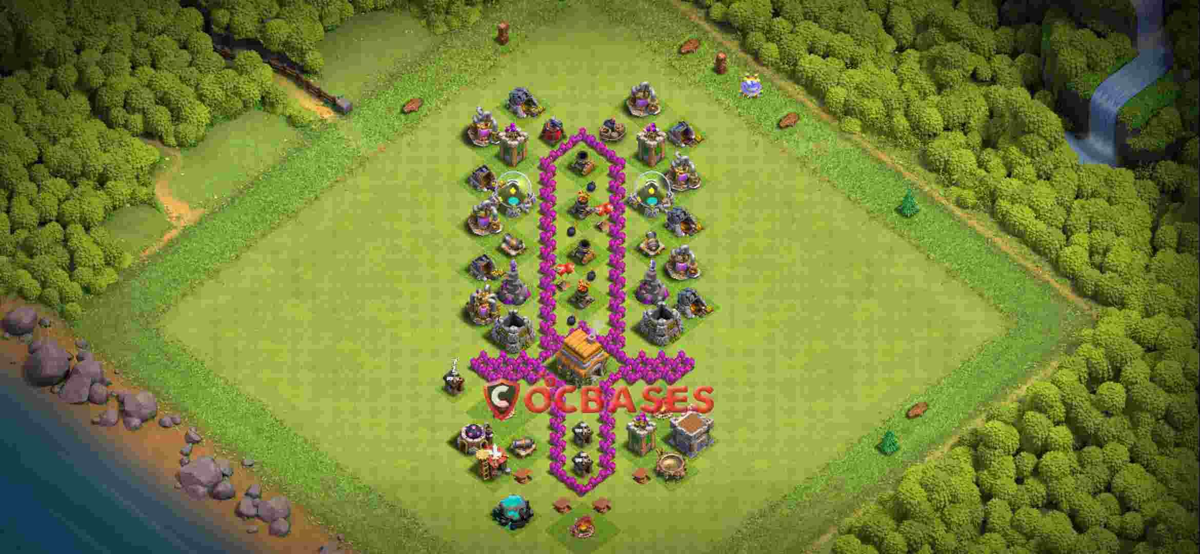 Town Hall 6 Base – Layout id: 56p7z base layout