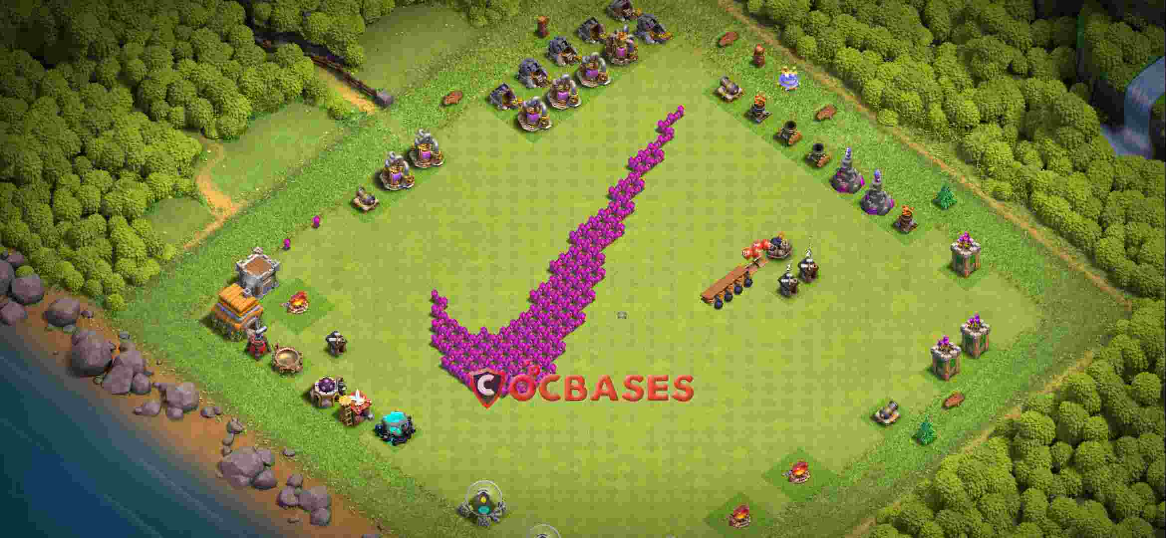 Town Hall 6 Base – Layout id: x8r8c base layout