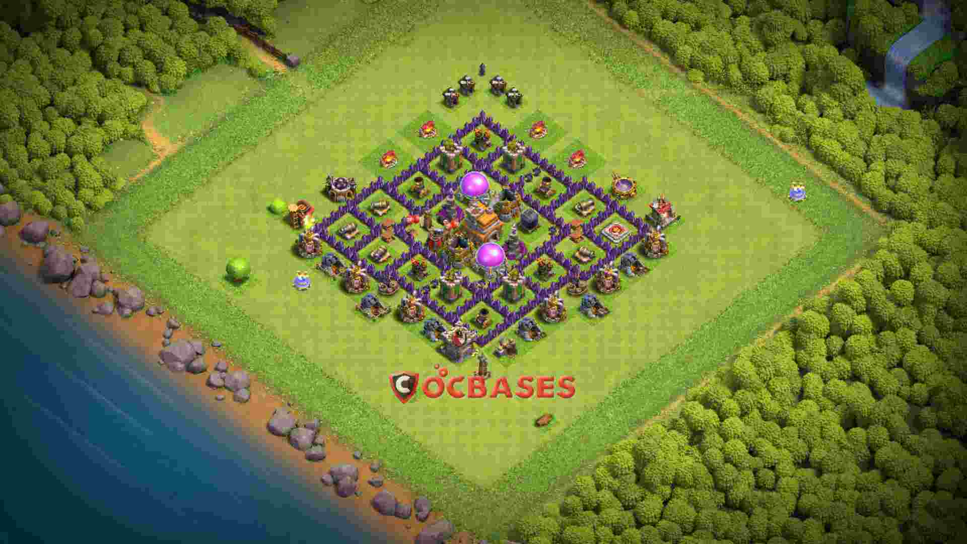 Town Hall 7 Base -trophy – Layout id: hch6y base layout