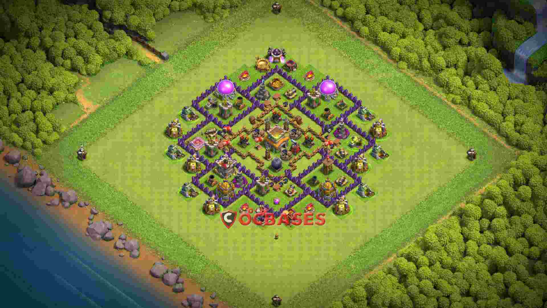 Town Hall 8 Base -trophy – Layout id: p9t31 base layout