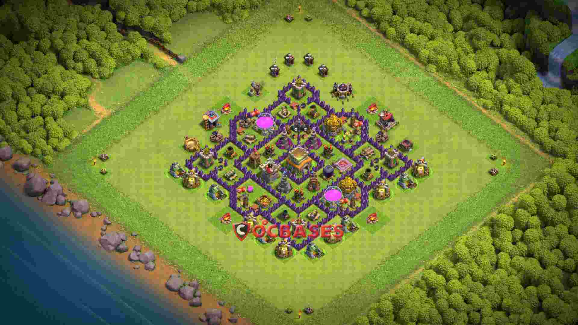 Town Hall 8 Base -trophy – Layout id: ko0kx base layout
