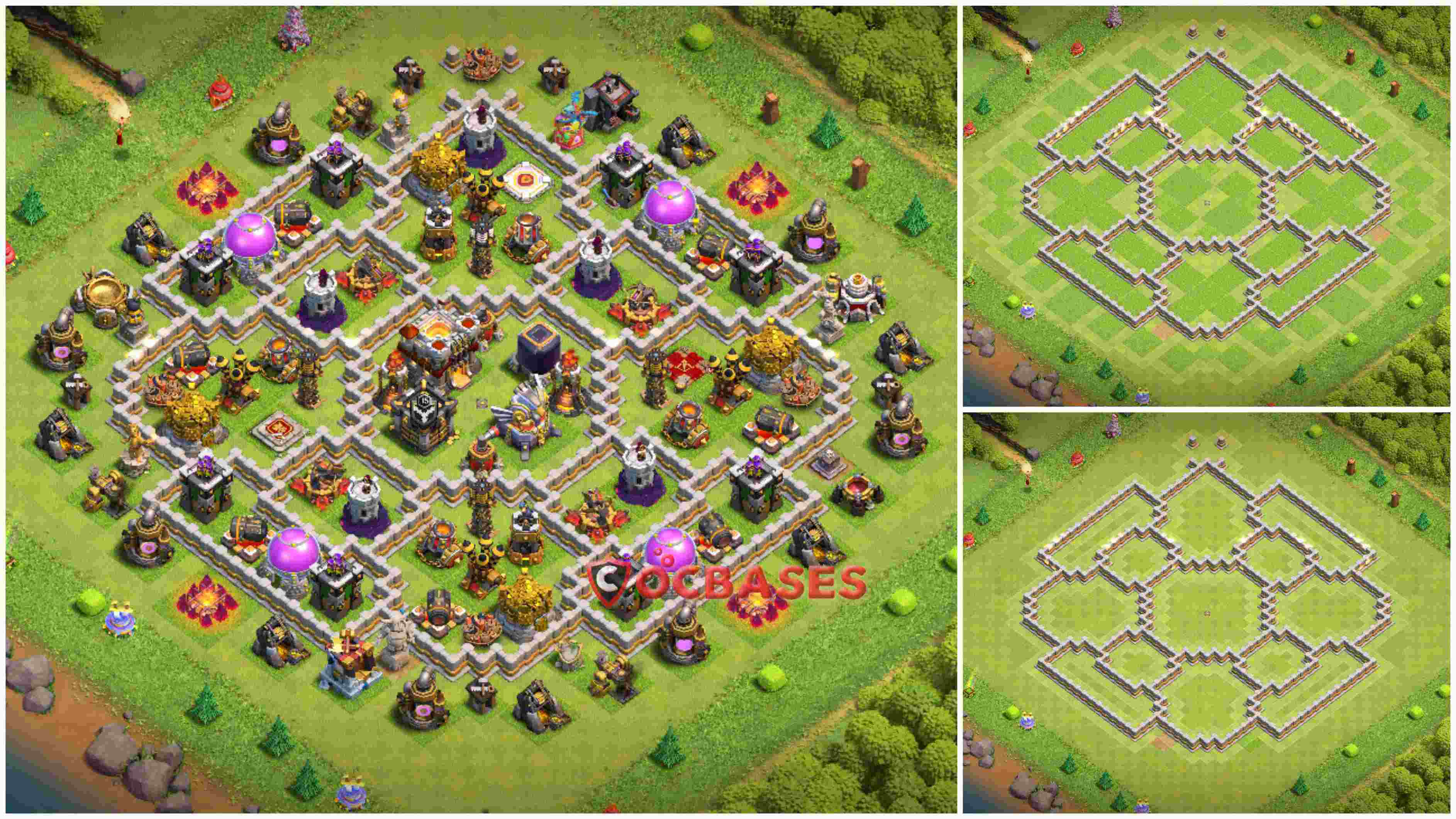 Town Hall 11 Base -hybrid – Layout id: uhrtr base layout