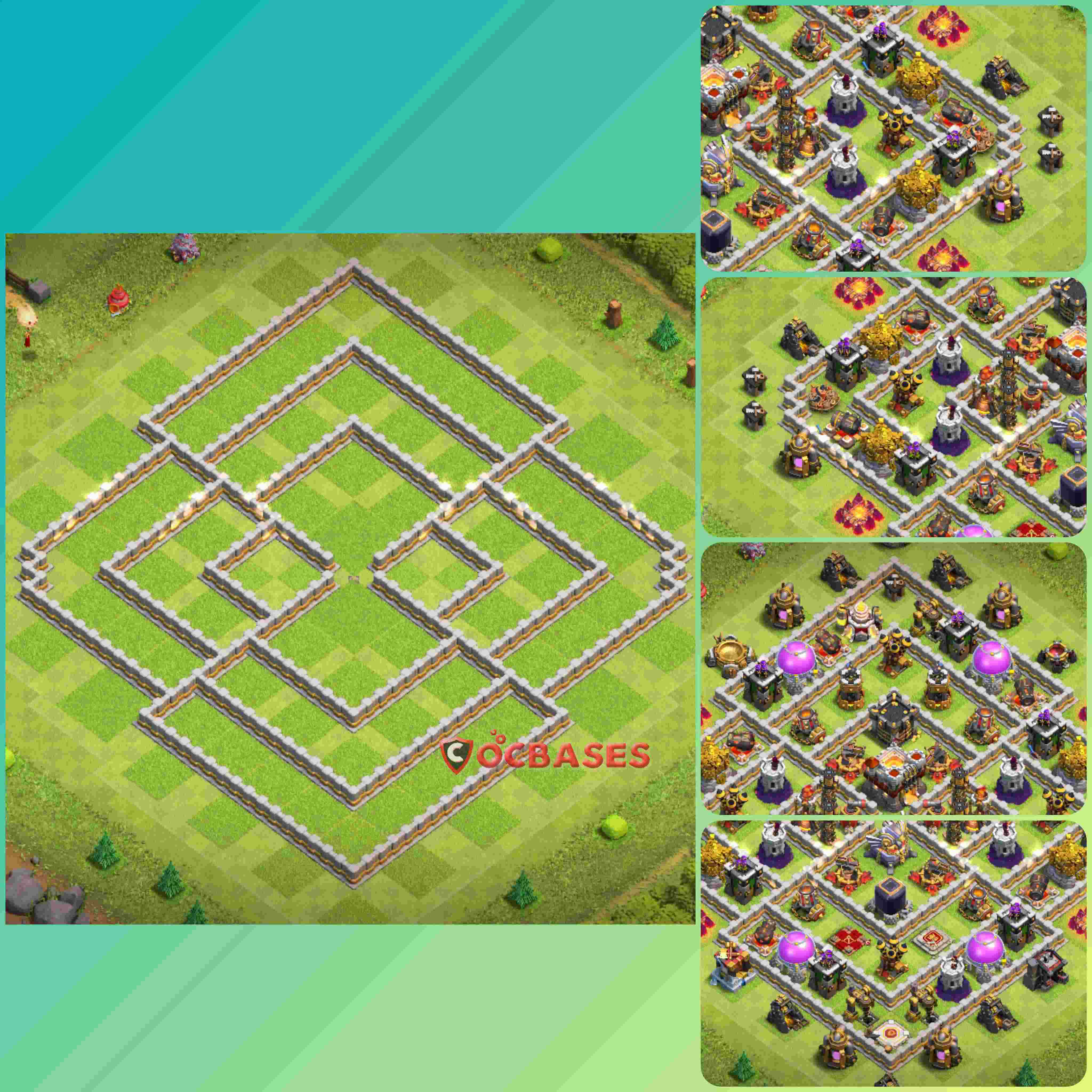 Town Hall 11 Base -hybrid – Layout id: 1f1ct base layout