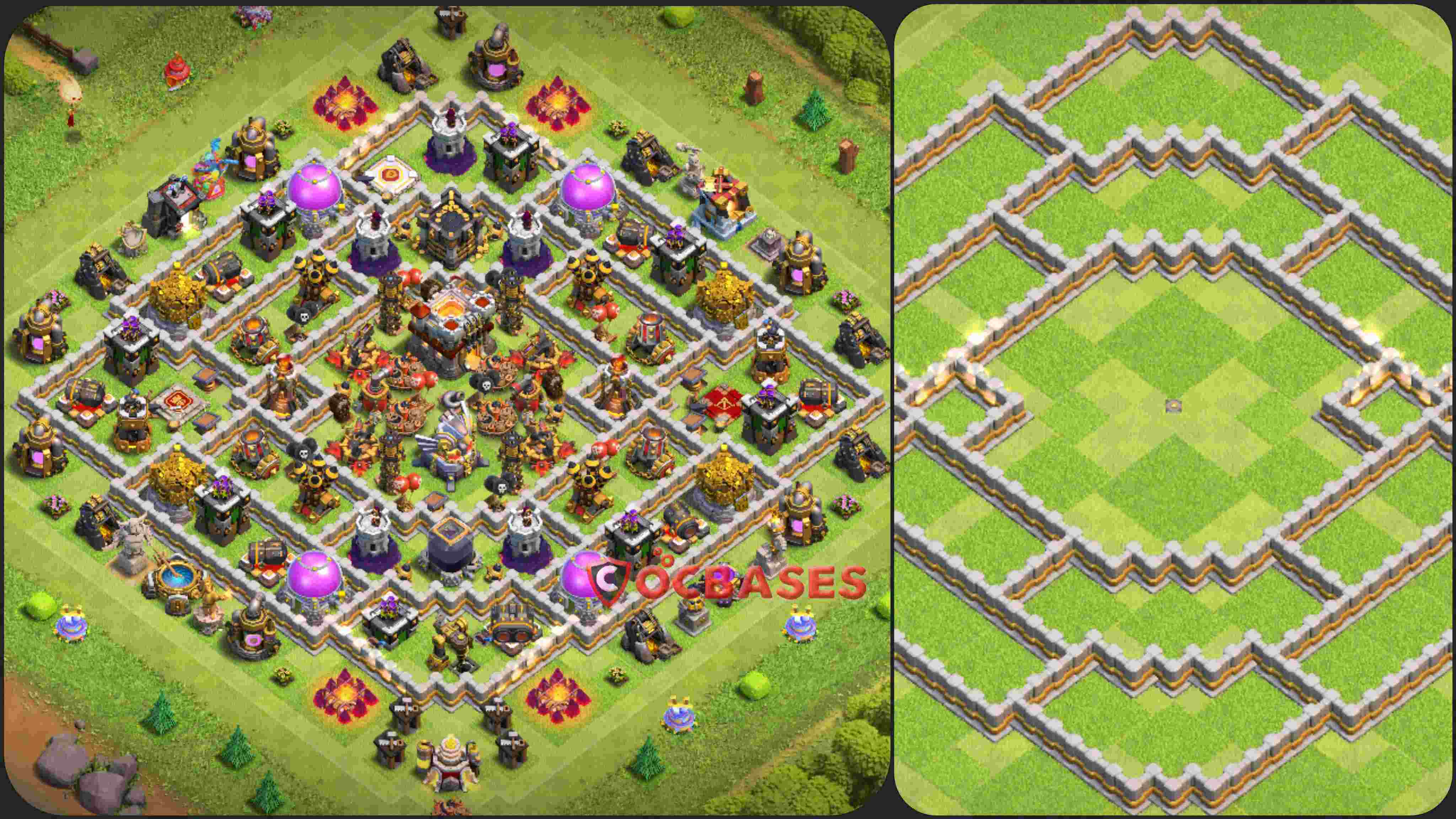 Town Hall 11 Base -hybrid – Layout id: 6yt4o base layout