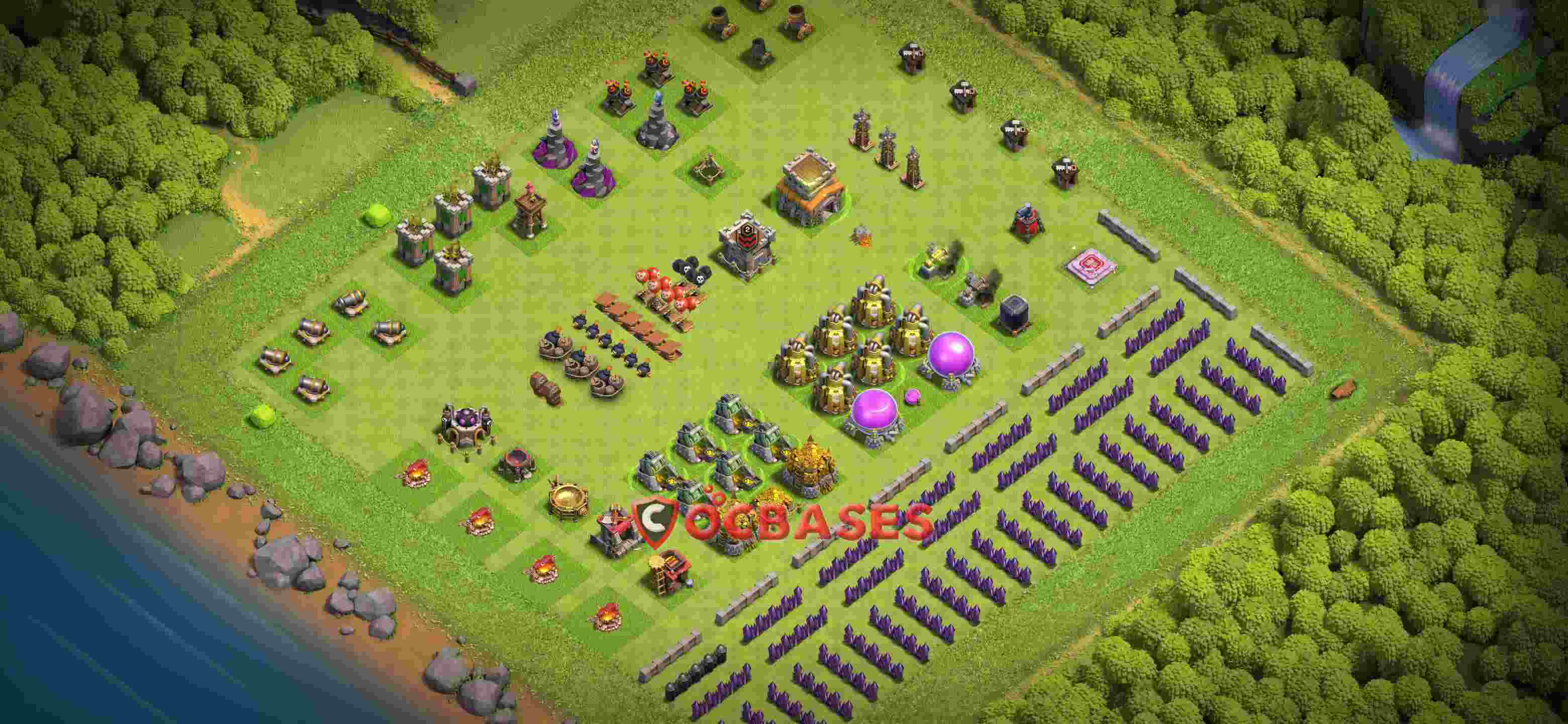 Town Hall 8 Base -progress base – Layout id: w2b4d base layout
