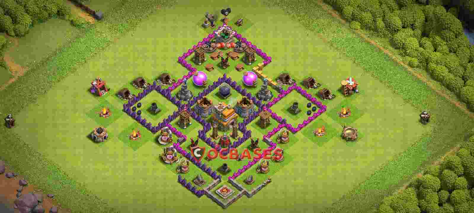 Town Hall 7 Base -trophy – Layout id: 2u4g0 base layout