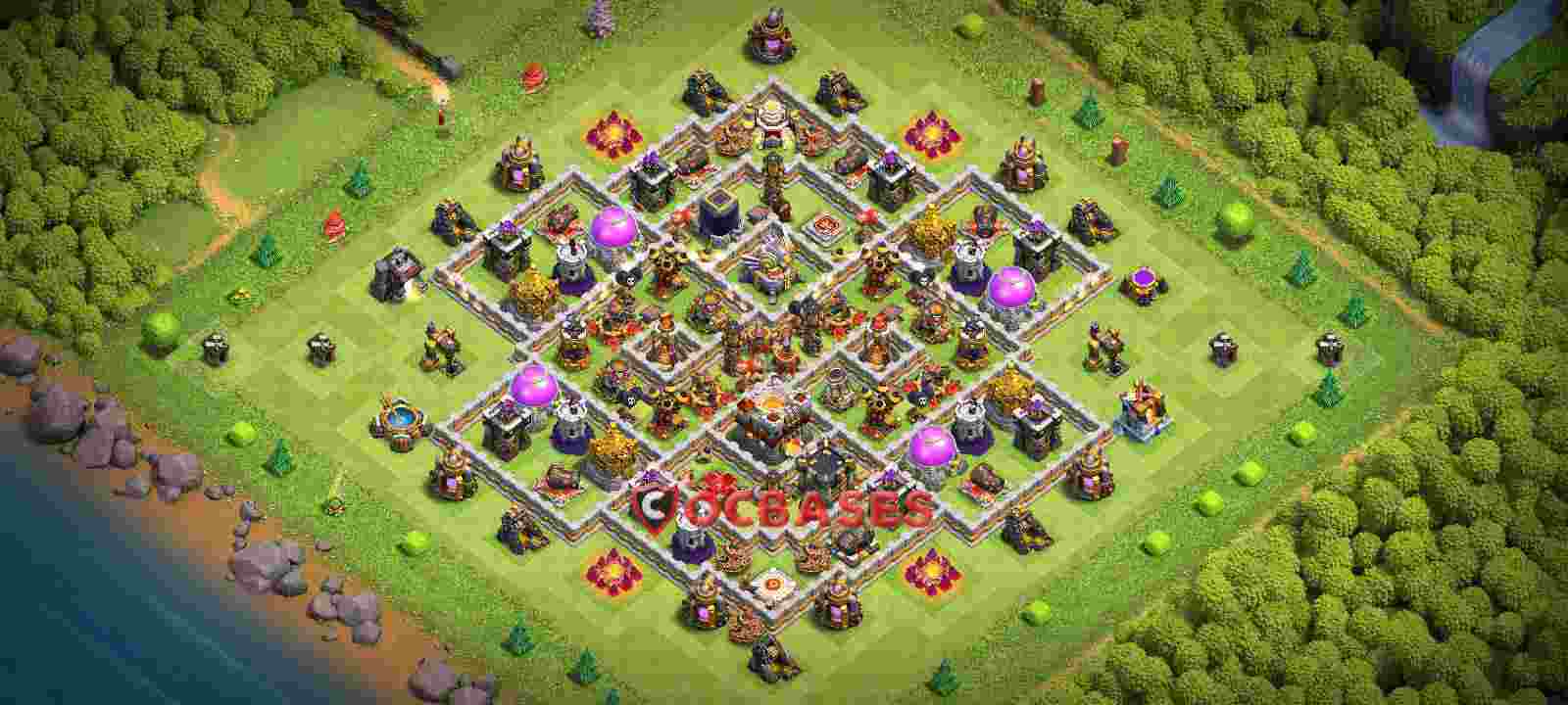 Town Hall 11 Base -hybrid – Layout id: 9qe5v base layout