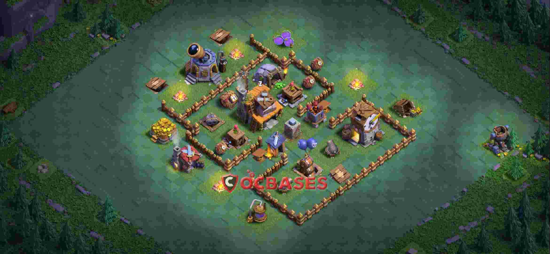 Builder Hall 4 Base -trophy – Layout id: uz4r7 base layout