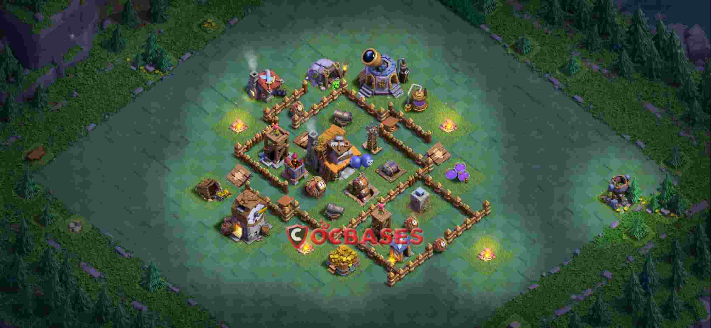 Builder Hall 4 Base -trophy – Layout id: q4828 base layout