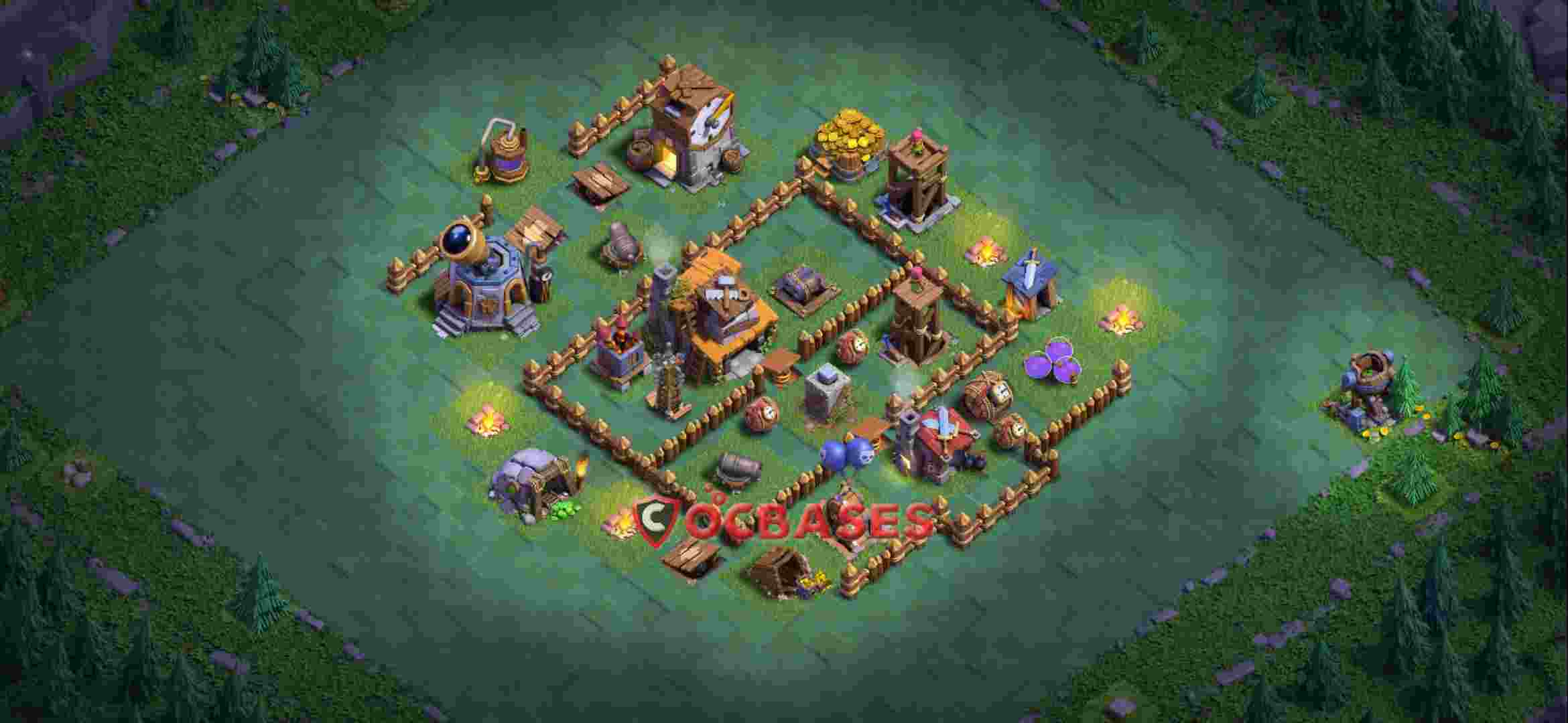 Builder Hall 4 Base -trophy – Layout id: wsbpb base layout
